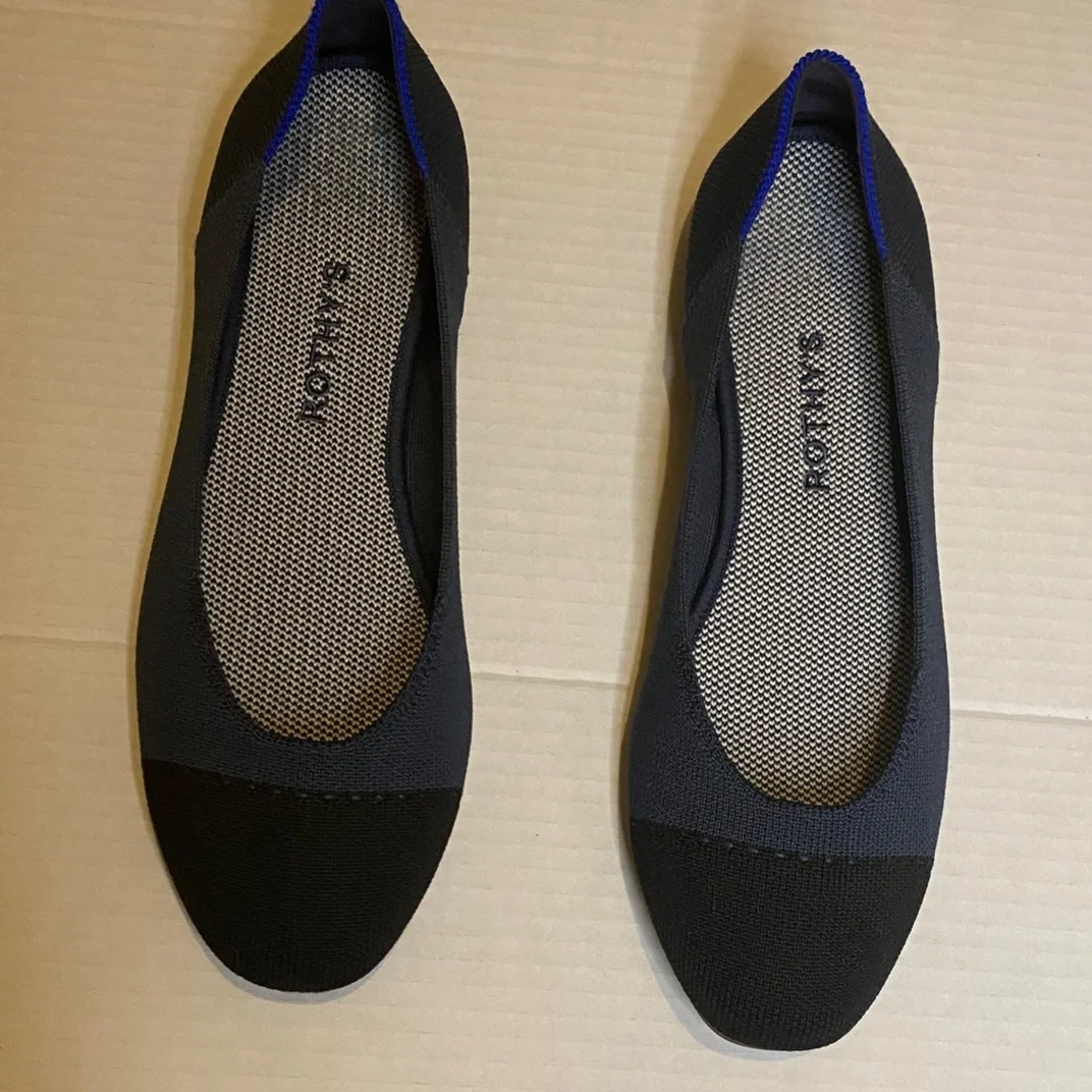 Rothy's Women's Black and Gray Flats